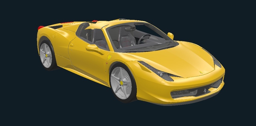 Illustrative Ferrari 458 Italia · Giallo