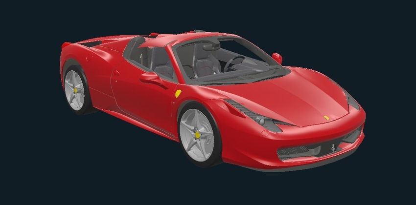 Illustrative Ferrari 458 Italia · Rosso Corsa