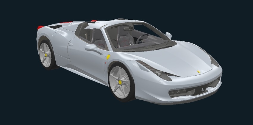 Illustrative Ferrari 458 Italia · Argento